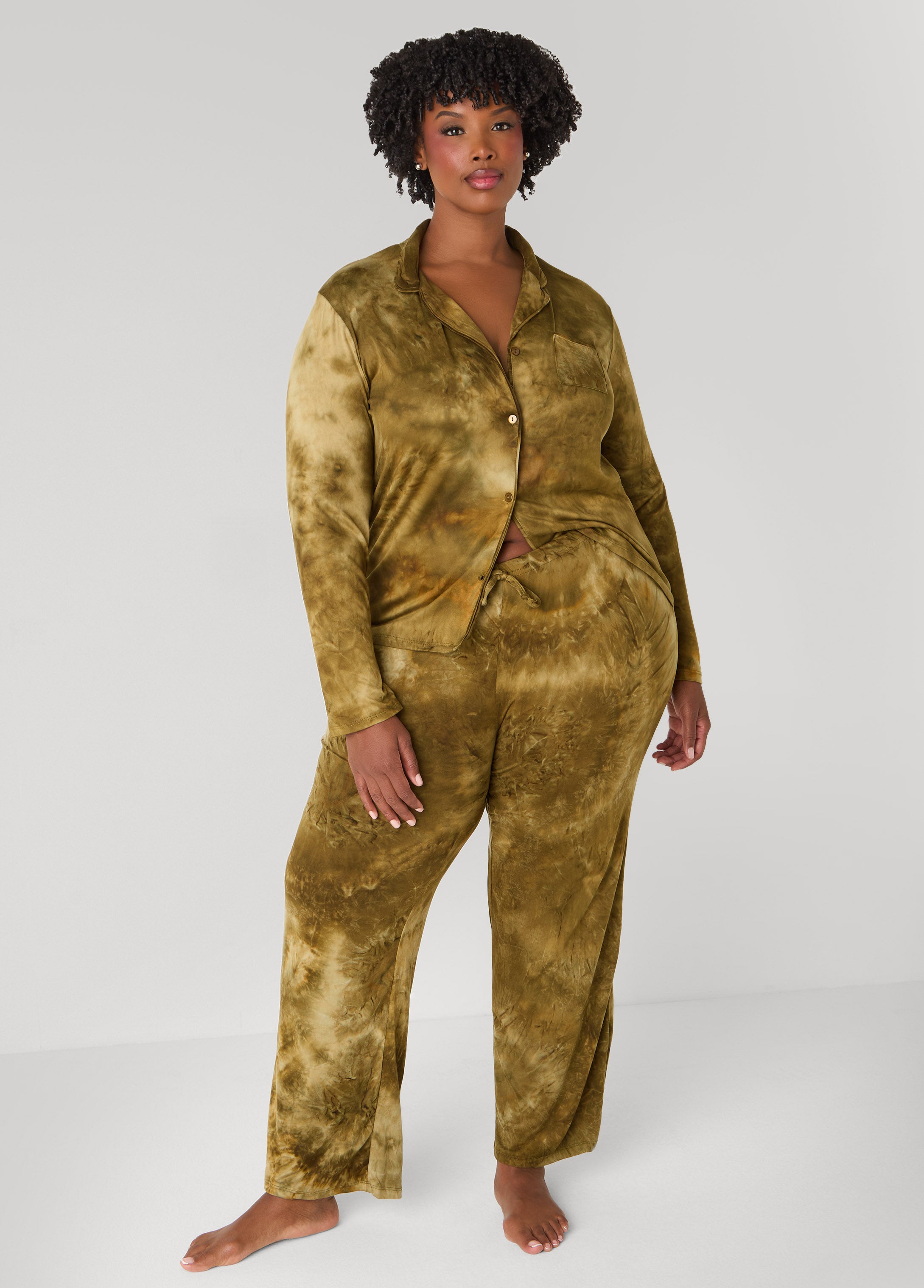Plus Size Emme Jordan Tie Dyed PJs Set