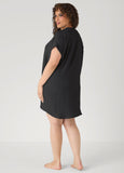 V Neck Textured Sleepshirt