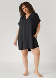 V Neck Textured Sleepshirt