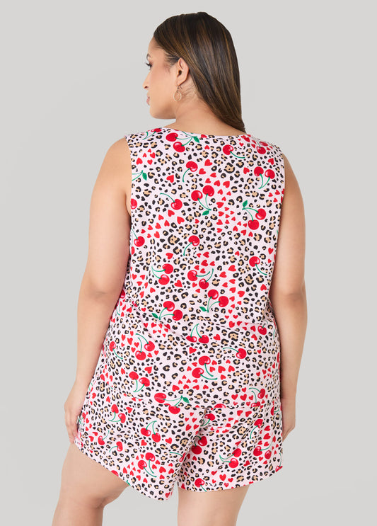 Moon To Noon Heart PJs Short Set