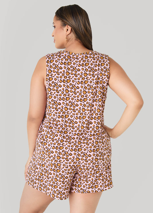 Moon To Noon Leopard PJs Short Set