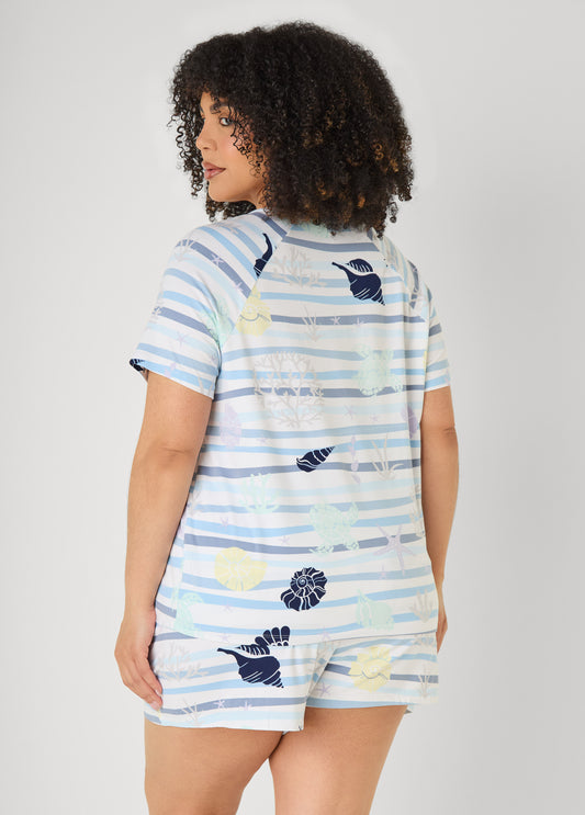 Moon To Noon Seashell Shorts Set