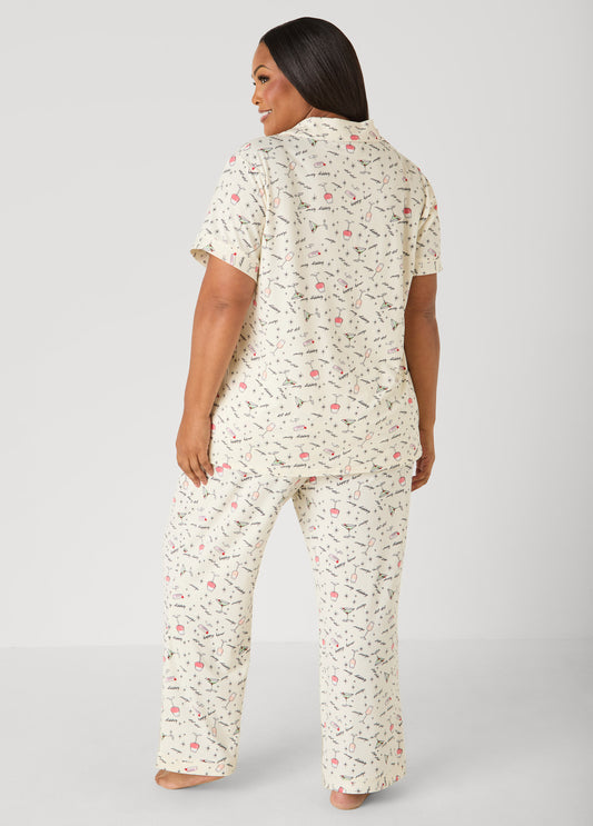 Moon To Noon Cocktail PJs Set