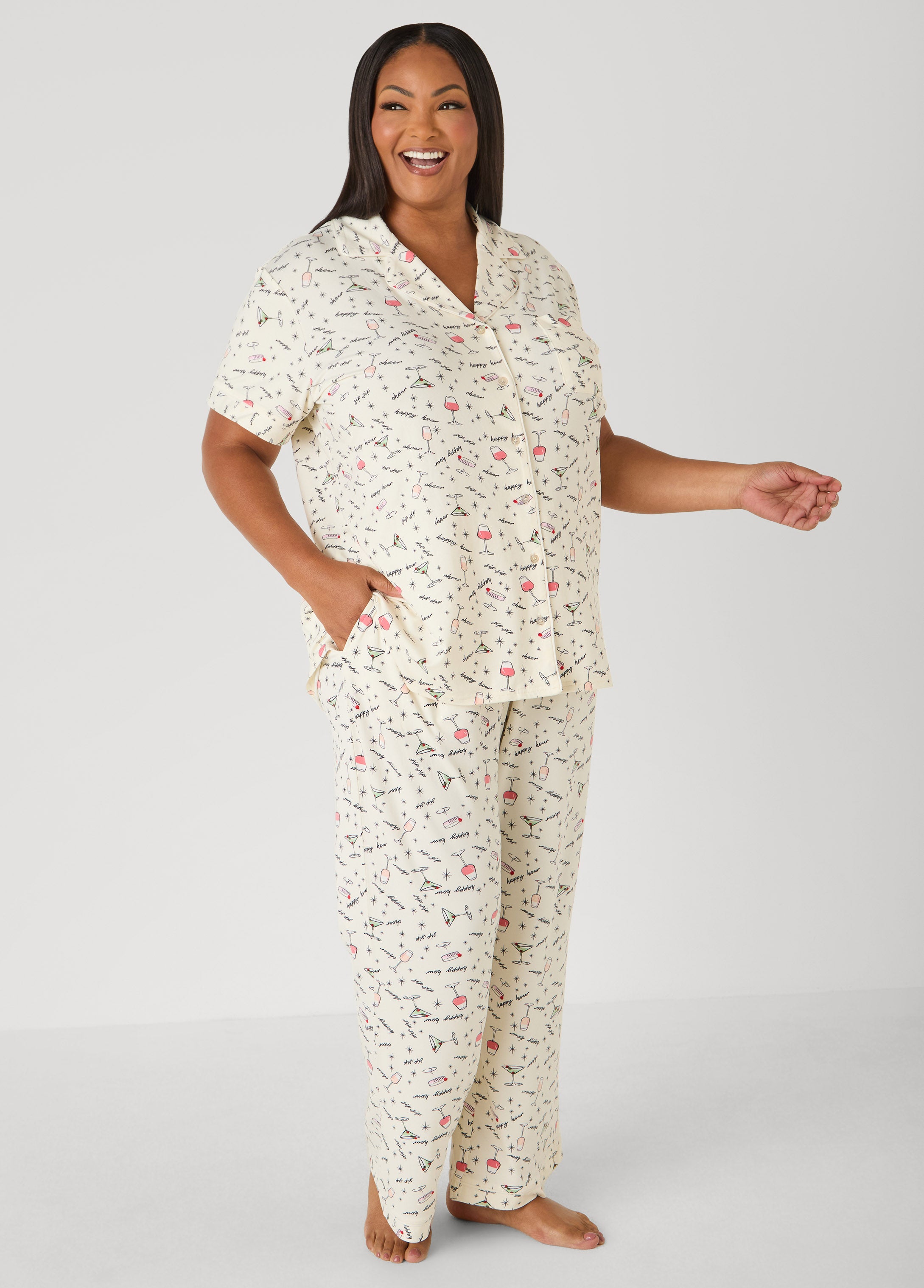Moon To Noon Cocktail PJs Set