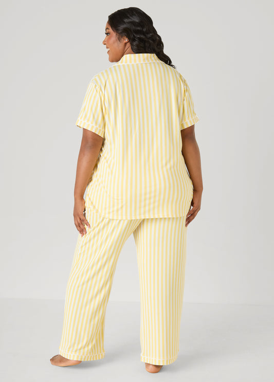 Moon To Noon Striped PJs Set