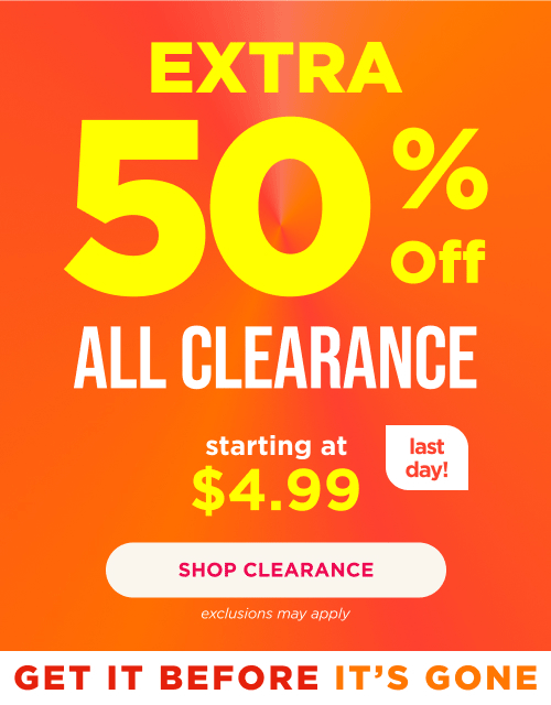Extra 50% off All Clearance