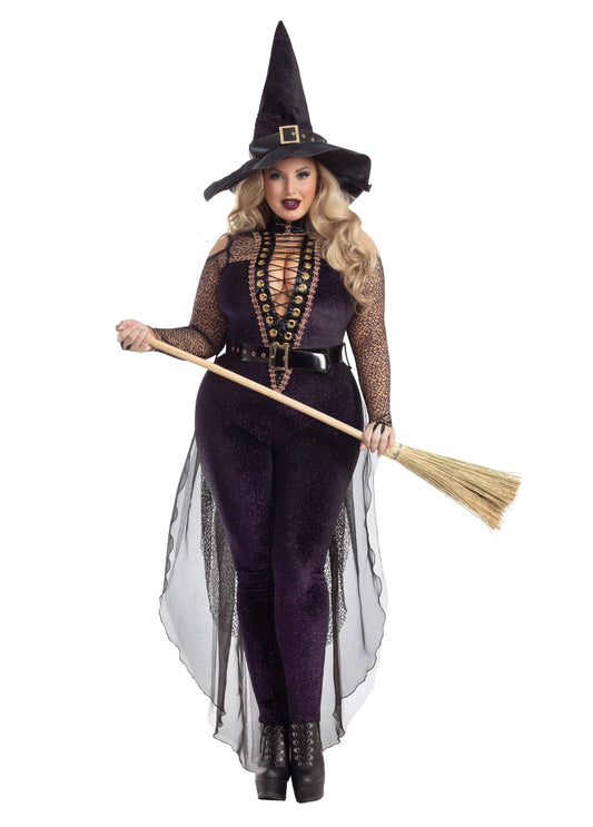 Plus Size Midnight Witch Halloween Costume