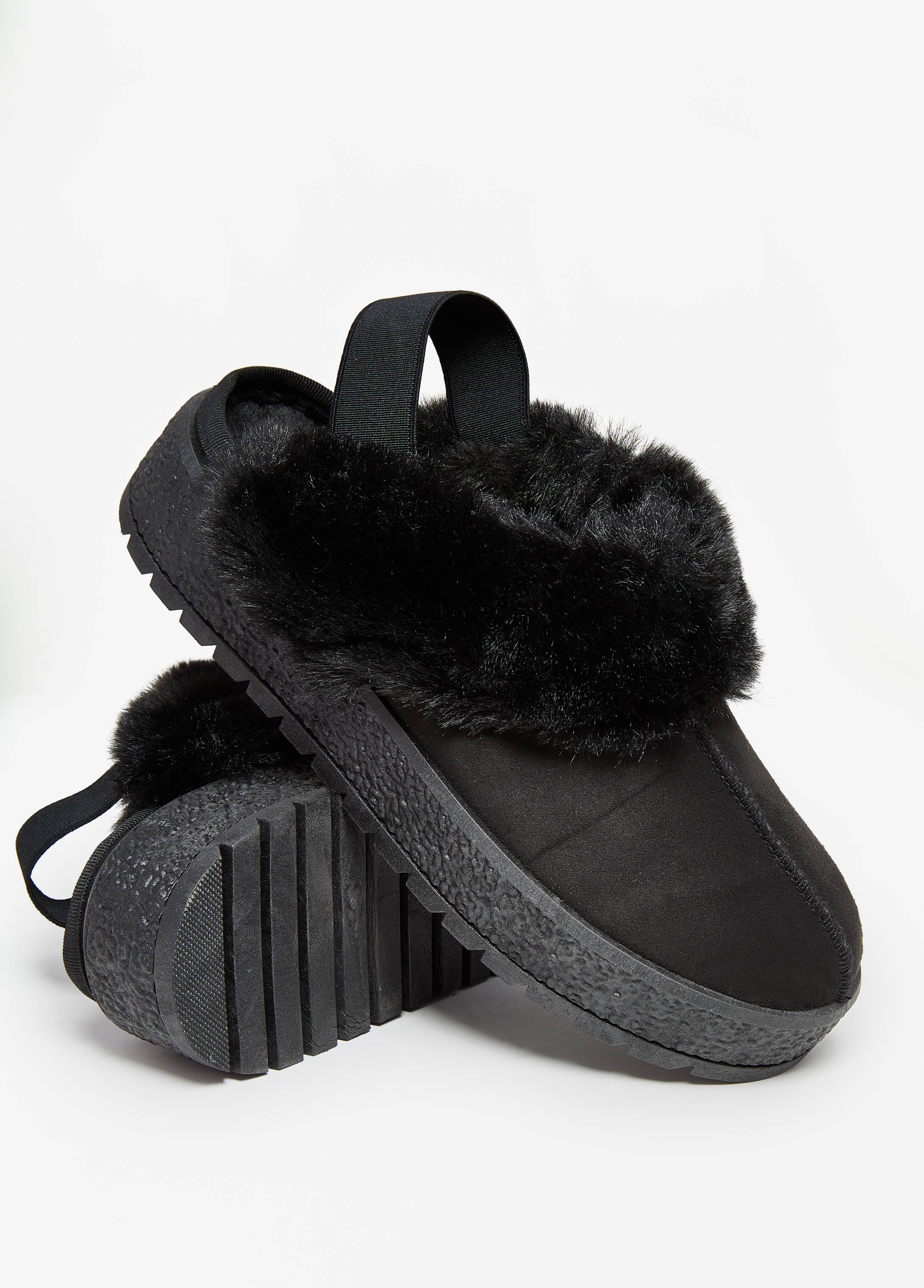 Faux Suede Slingback Mules
