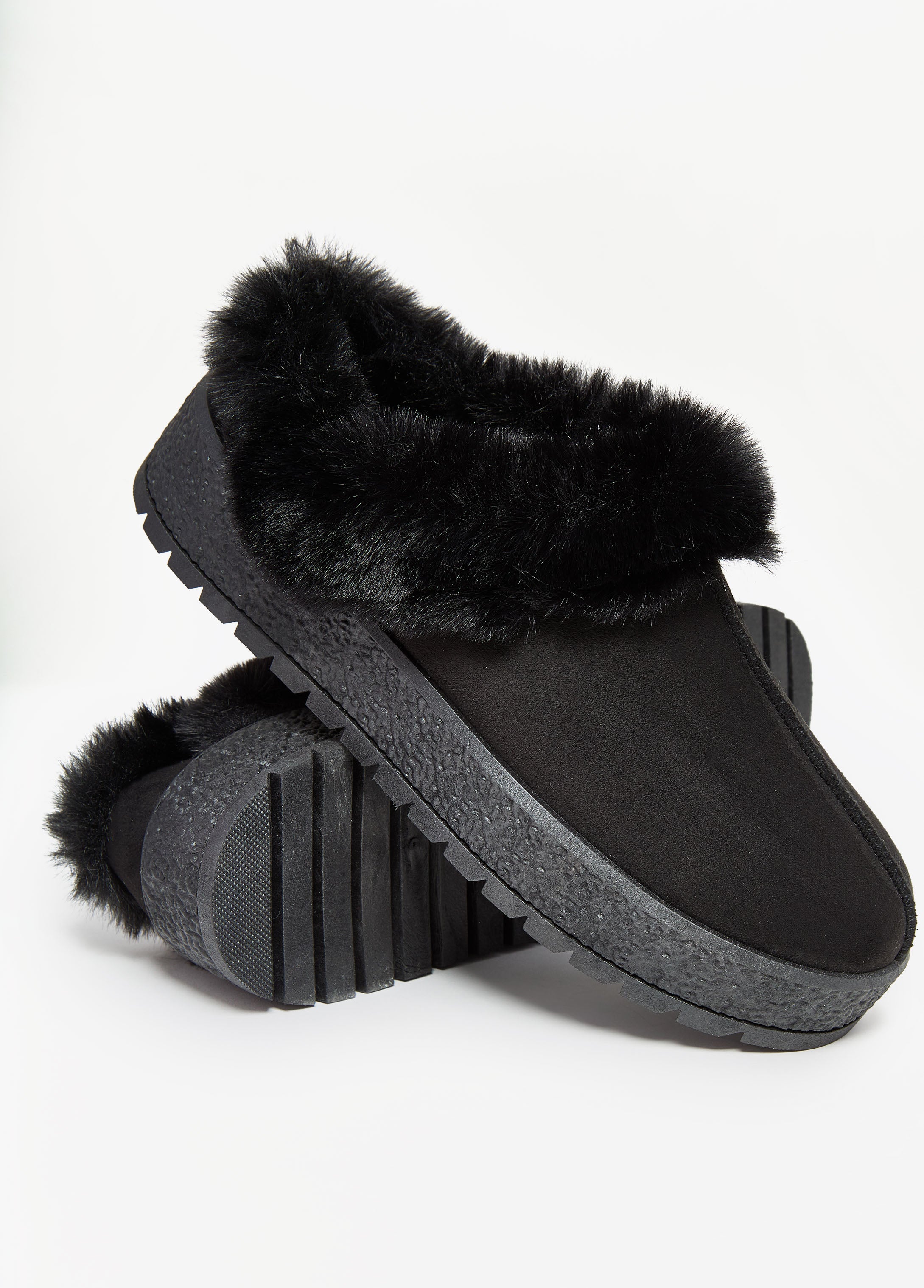 Faux Suede Mules