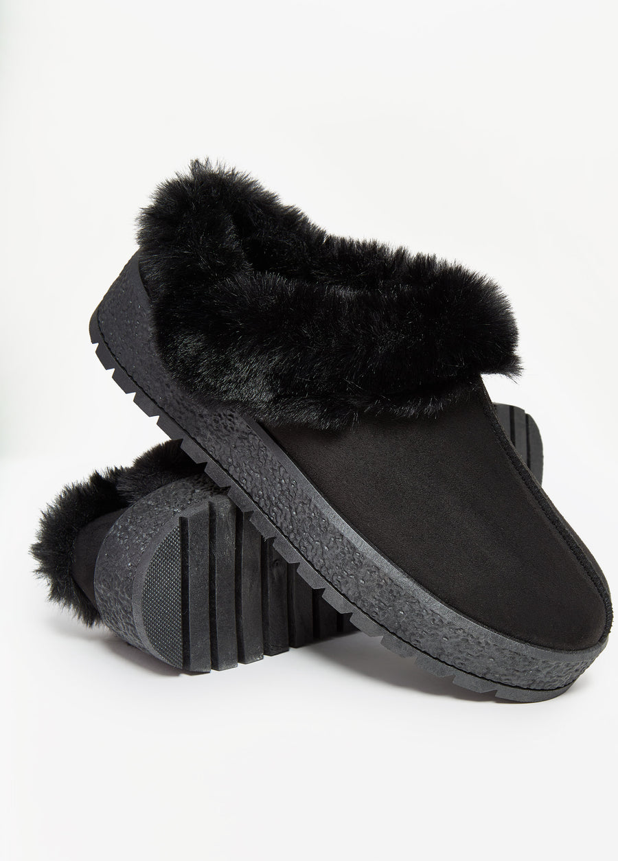 Faux Suede Mules