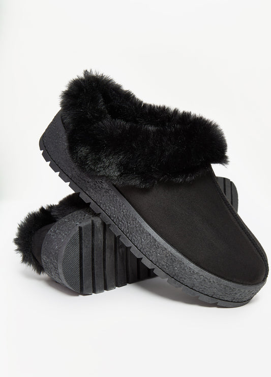 Faux Suede Mules