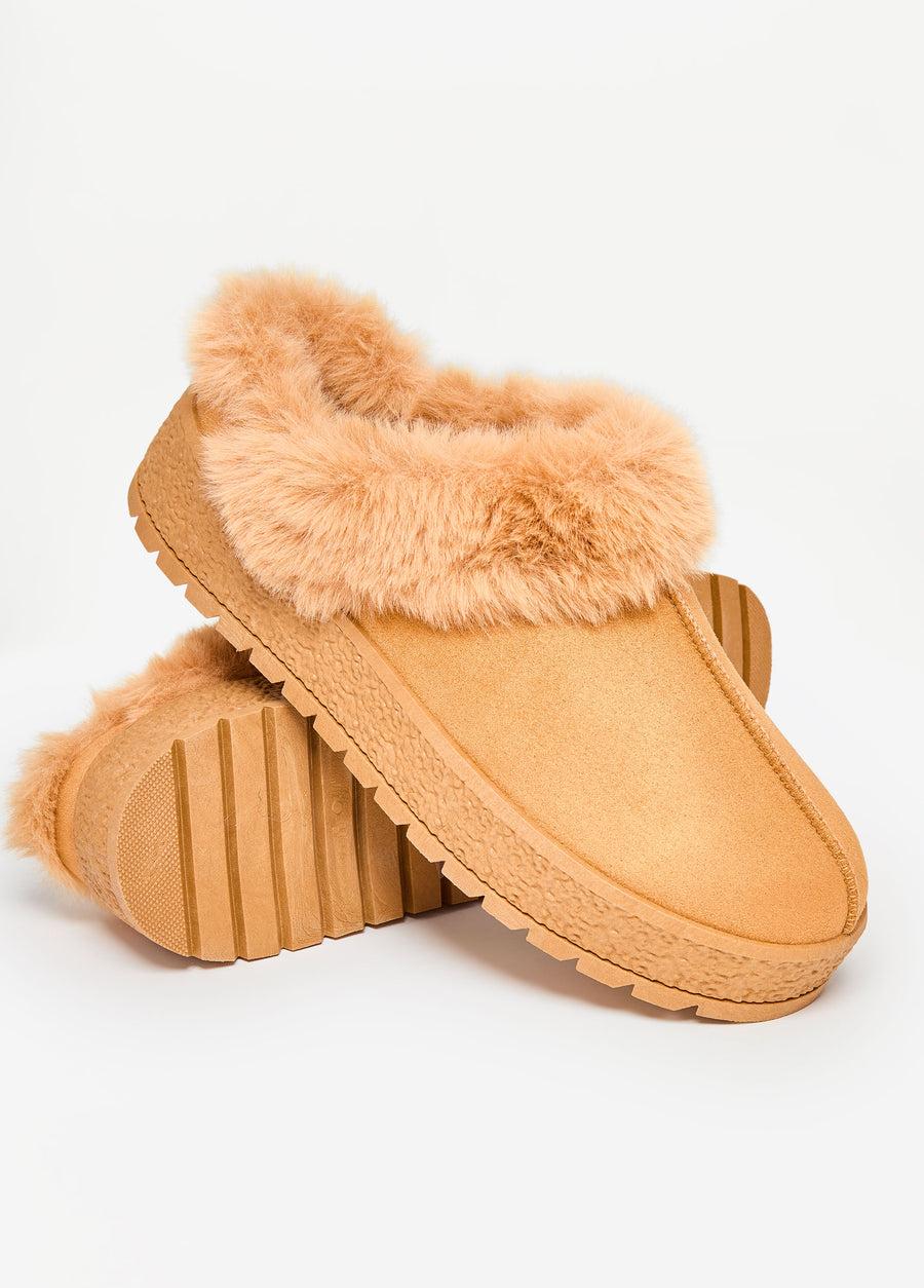 Faux Suede Mules