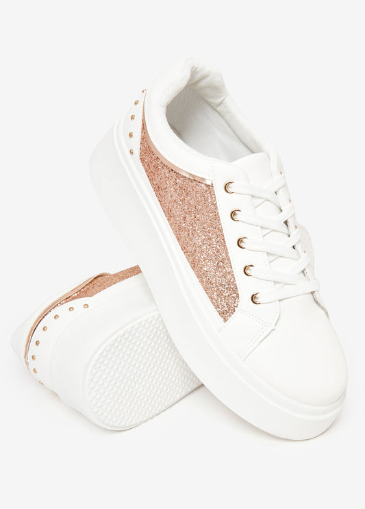 Glittered Low Top Sneakers