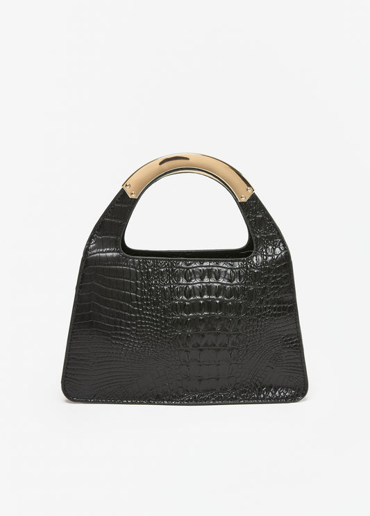 Croc Effect Mini Tote Bag