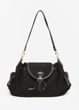 Faux Suede Satchel
