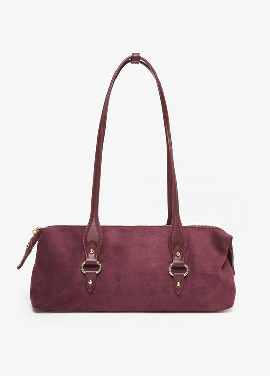 Faux Suede Shoulder Bag