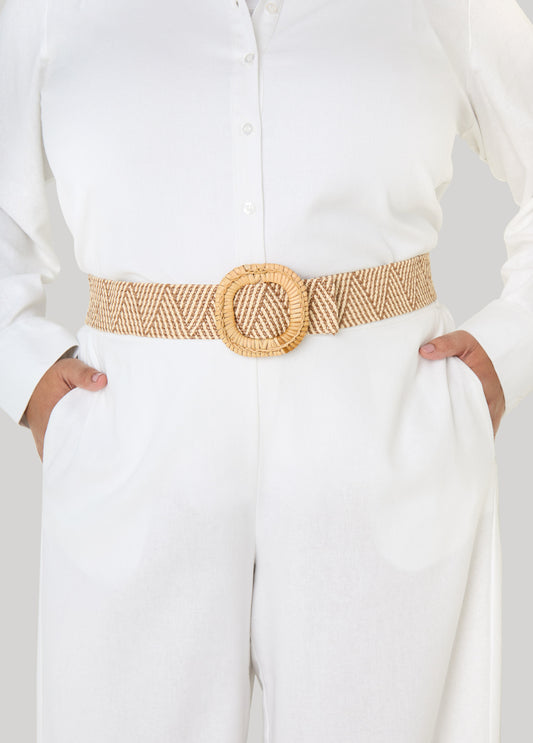 Raffia Stretch Belt