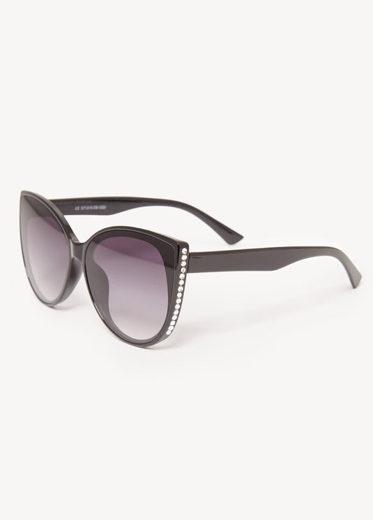 Crystal Cat Eye Tinted Sunglasses