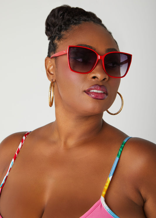 Glittered Cat Eye Sunglasses