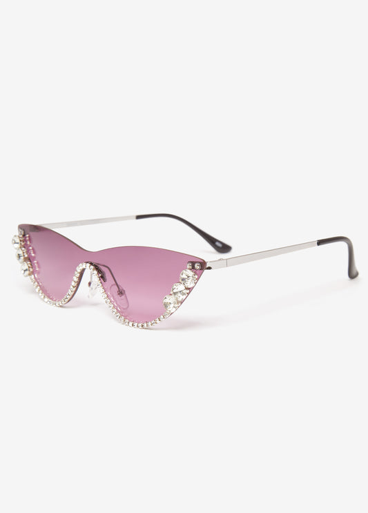 Crystal Cat Eye Sunglasses