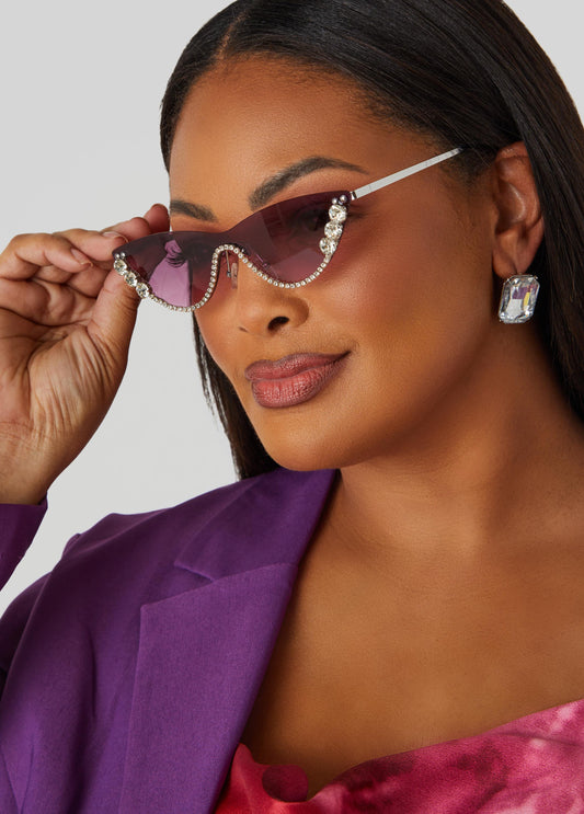 Crystal Cat Eye Sunglasses