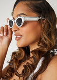 Outlined Cat Eye Sunglasses