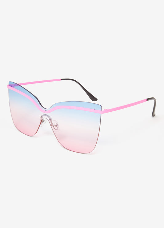Rimless Ombre Sunglasses