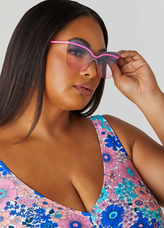 Rimless Ombre Sunglasses