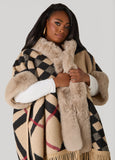 Adrienne Vittadini Plaid Ruana
