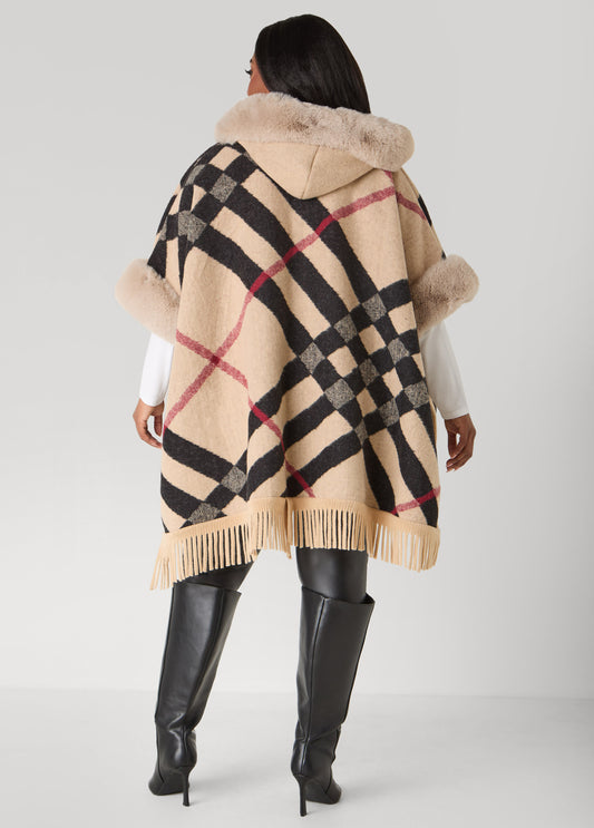 Adrienne Vittadini Plaid Ruana