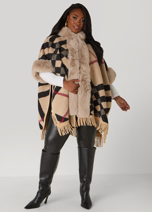 Plus Size Adrienne Vittadini Plaid Ruana