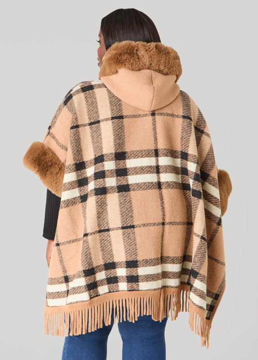 Adrienne Vittadini Checked Ruana