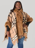Plus Size Adrienne Vittadini Checked Ruana