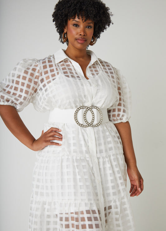 Faux Pearl Circle Belt