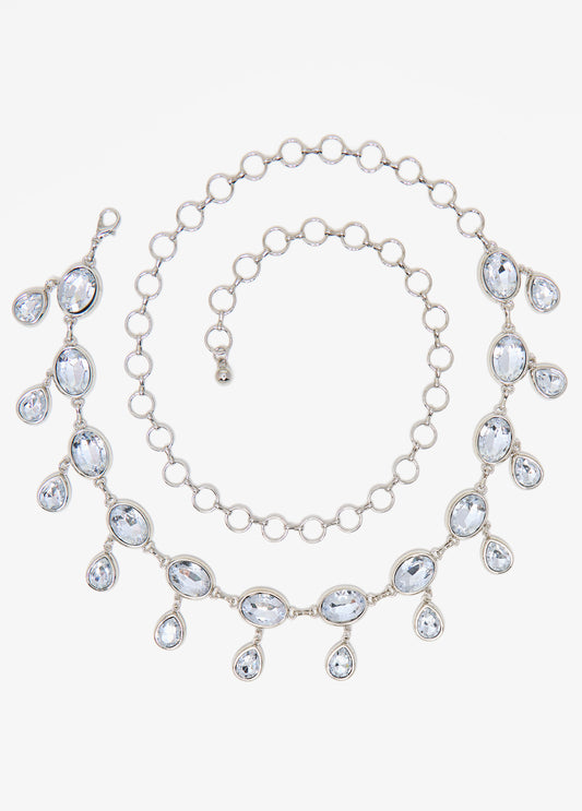 Teardrop Crystal Chain Belt