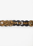 Plus Size Leopard Print Disc Belt