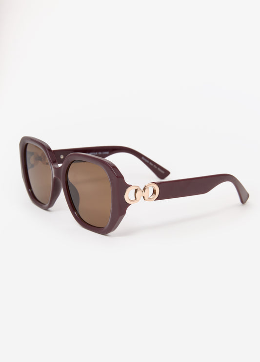 Square Frame Tinted Sunglasses