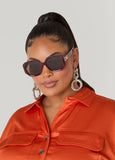 Square Frame Tinted Sunglasses