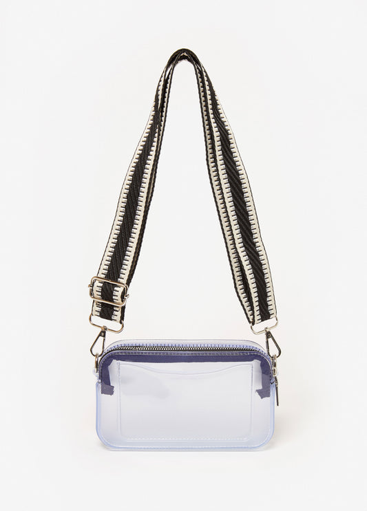 Embroidered Clear Crossbody Bag