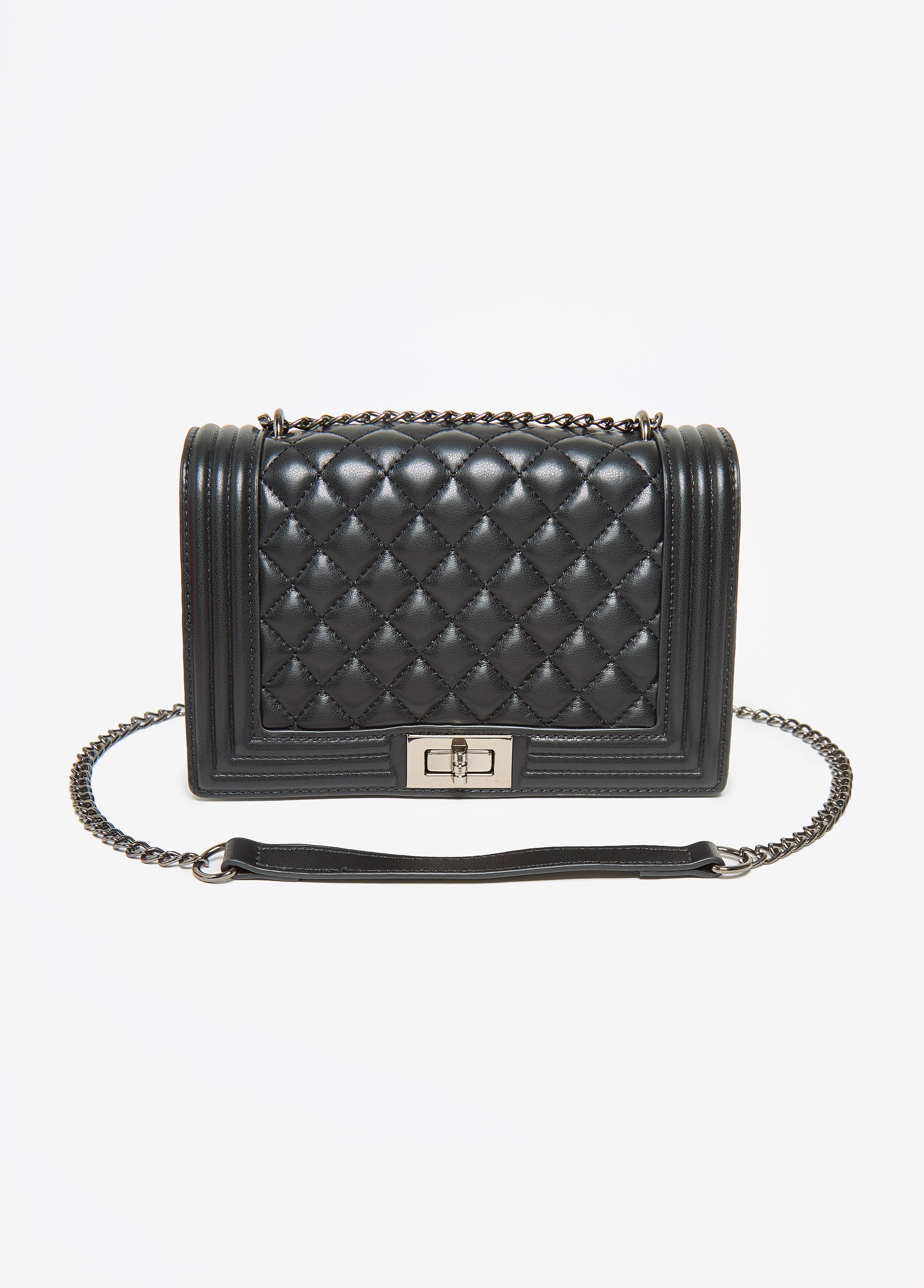 Quilted Faux Leather Crossbody