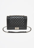 Quilted Faux Leather Crossbody