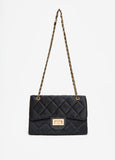 Quilted Velvet Crossbody Bag