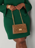 Quilted Velvet Crossbody