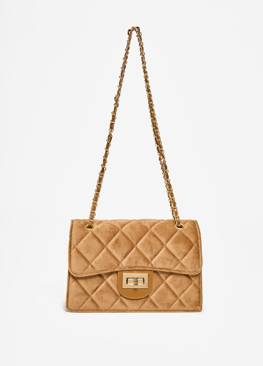 Quilted Velvet Crossbody