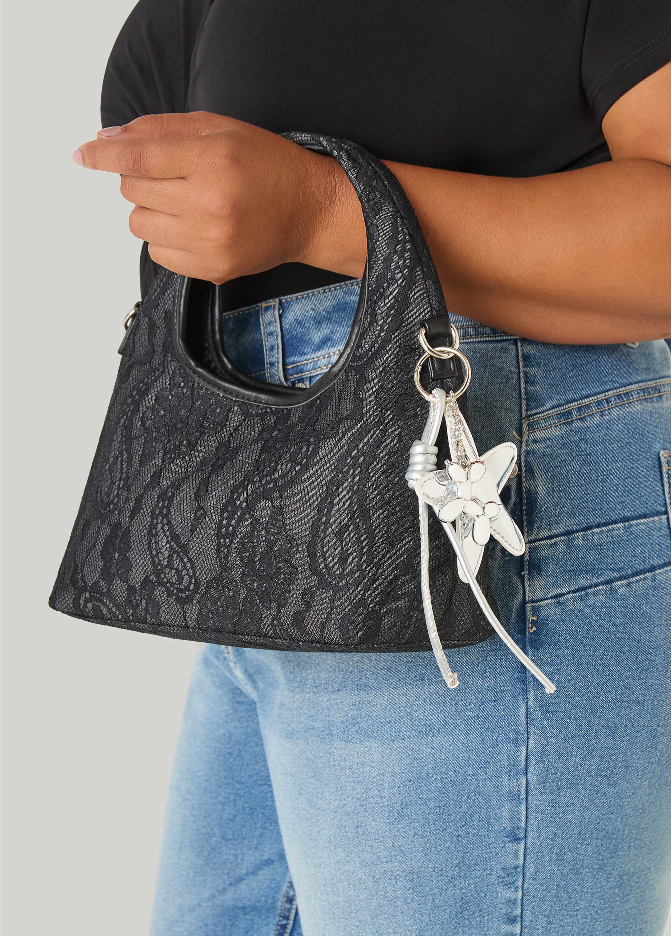 Corded Lace Shoulder Bag