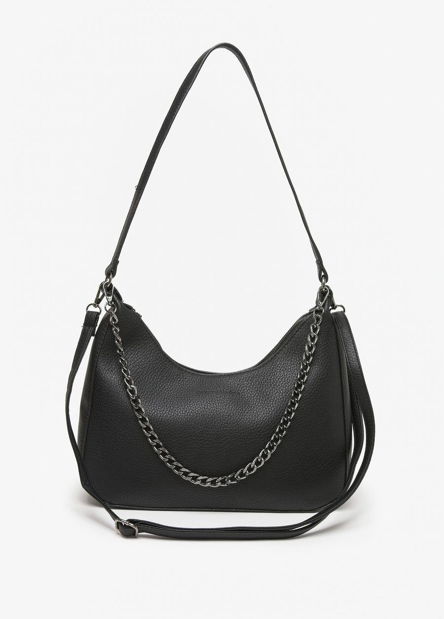Pebbled Faux Leather Crossbody Bag