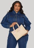 Scarf Embellished Satchel