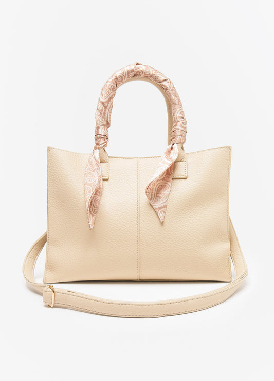 Scarf Embellished Satchel