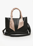 Scarf Accented Satchel