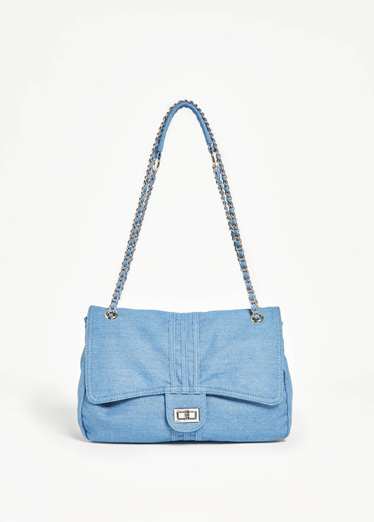 Trendy Oversized Denim Flap Bag Denim Bag